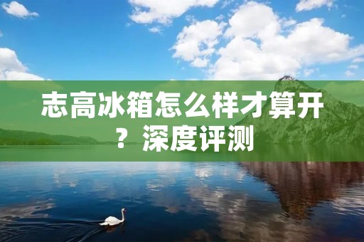 志高冰箱怎么样才算开？深度评测