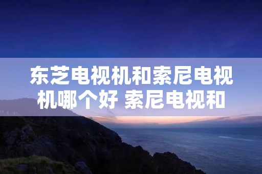 东芝电视机和索尼电视机哪个好 索尼电视和东芝电视哪个更好一点 东芝电视机和索尼电视机哪个好 索尼电视和东芝电视哪个更好一点