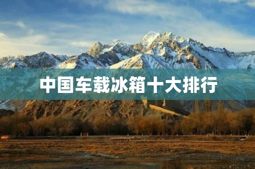中国车载冰箱十大排行：为你的旅途带来冷饮解暑的最佳选择