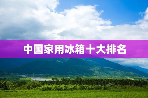 中国家用冰箱十大排名