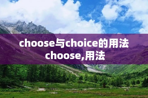 choose与choice的用法 choose,用法