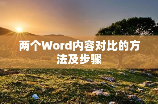 两个Word内容对比的方法及步骤
