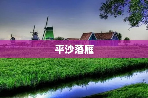 平沙落雁:沙漠中的壮丽景色