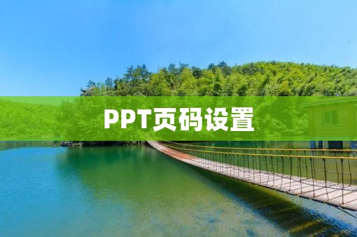 PPT页码设置:共几页,第几页