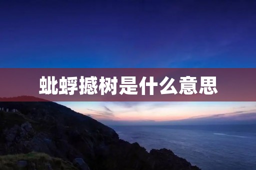 蚍蜉撼树是什么意思