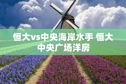 恒大vs中央海岸水手 恒大中央广场洋房