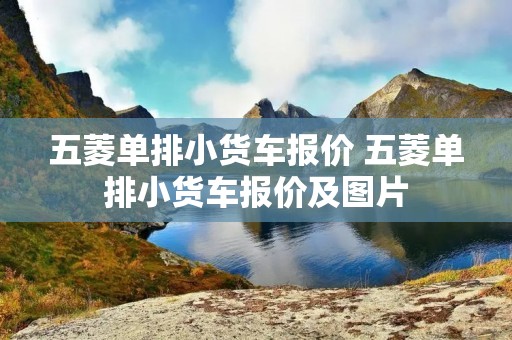 五菱单排小货车报价 五菱单排小货车报价及图片