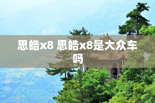 思皓x8 思皓x8是大众车吗