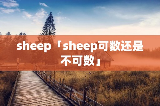 sheep「sheep可数还是不可数」