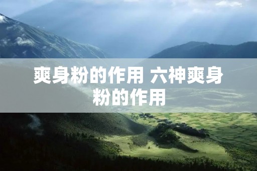 爽身粉的作用 六神爽身粉的作用