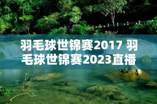 羽毛球世锦赛2017 羽毛球世锦赛2023直播视频