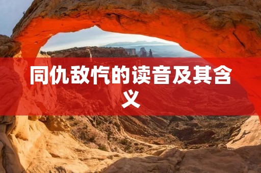 同仇敌忾的读音及其含义