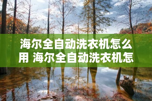 海尔全自动洗衣机怎么用 海尔全自动洗衣机怎么用视频教程EG10015HBX39GU1