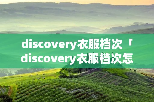 discovery衣服档次「discovery衣服档次怎么样」