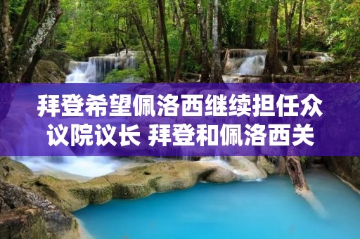 拜登希望佩洛西继续担任众议院议长 拜登和佩洛西关系