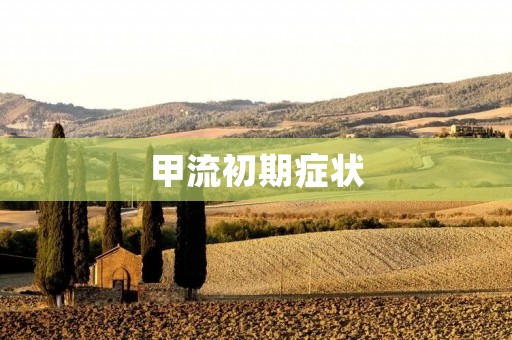 甲流初期症状:了解病情,及时预防