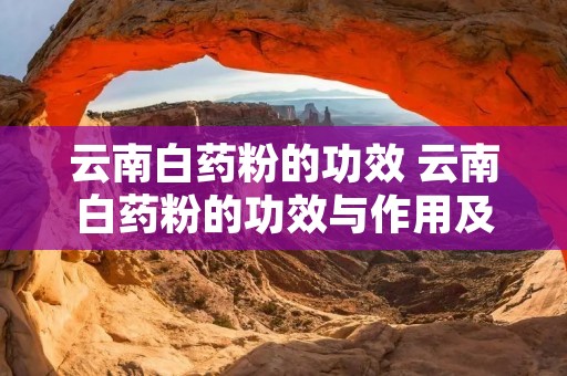 云南白药粉的功效 云南白药粉的功效与作用及禁忌