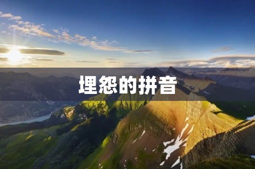 埋怨的拼音:一种情绪的宣泄
