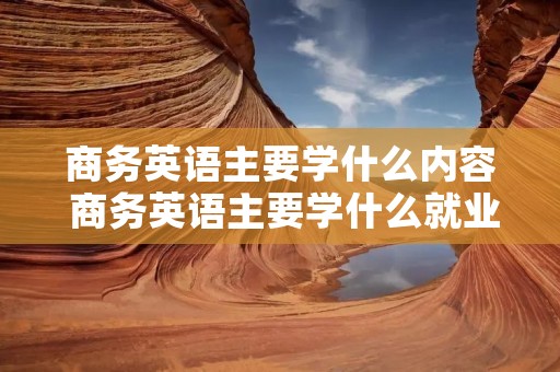 商务英语主要学什么内容 商务英语主要学什么就业前景好不好
