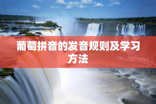 葡萄拼音的发音规则及学习方法