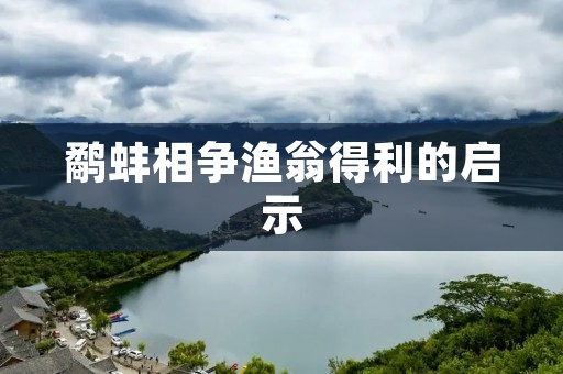 鹬蚌相争渔翁得利的启示