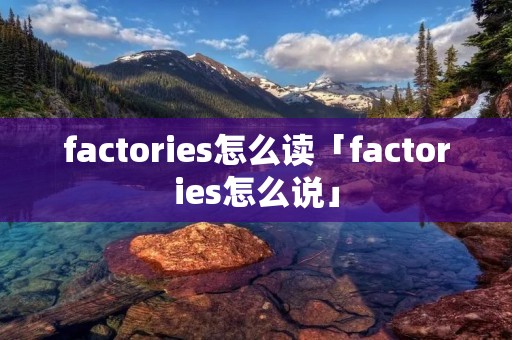 factories怎么读「factories怎么说」
