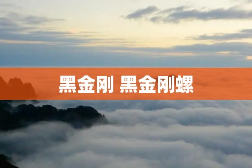 黑金刚 黑金刚螺 黑金刚 黑金刚螺