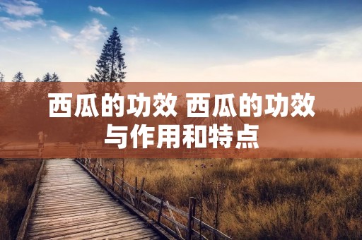 西瓜的功效 西瓜的功效与作用和特点