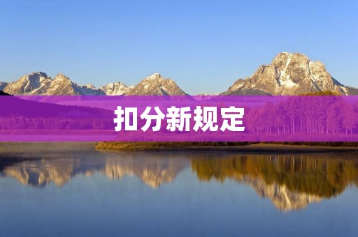 扣分新规定：保障交通安全的重要举措