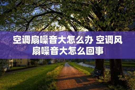 空调扇噪音大怎么办 空调风扇噪音大怎么回事
