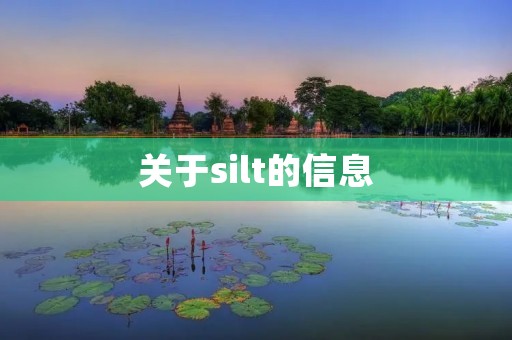 关于silt的信息 关于silt的信息