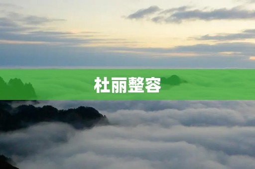杜丽整容:美丽的蜕变与背后的故事 杜丽整容:美丽的蜕变与背后的故事