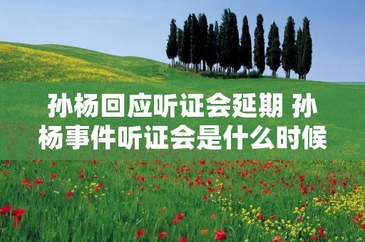 孙杨回应听证会延期 孙杨事件听证会是什么时候开的