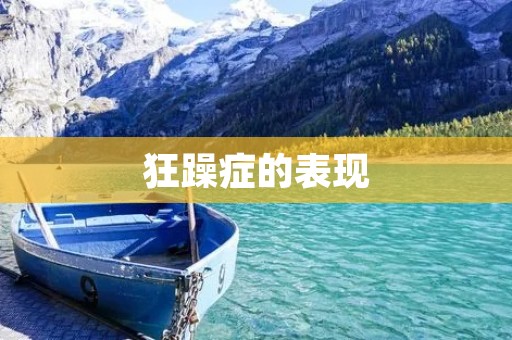 狂躁症的表现