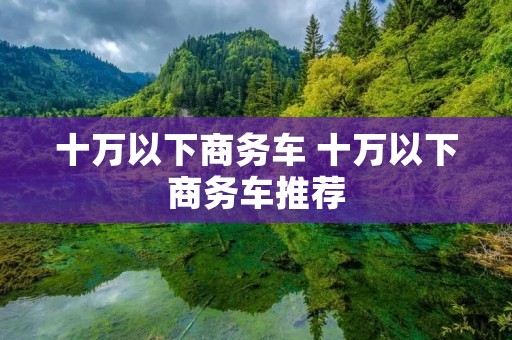 十万以下商务车 十万以下商务车推荐