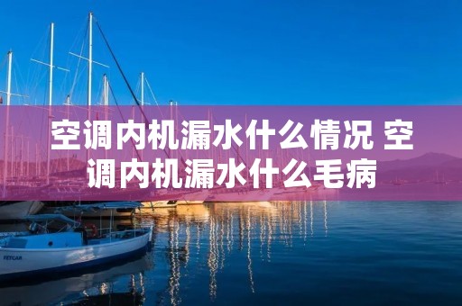 空调内机漏水什么情况 空调内机漏水什么毛病