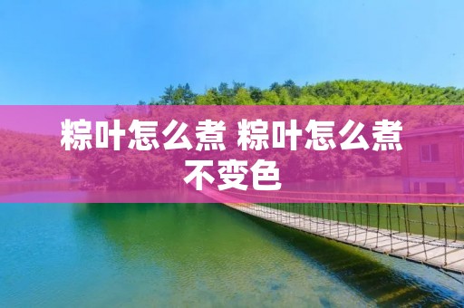 粽叶怎么煮 粽叶怎么煮不变色