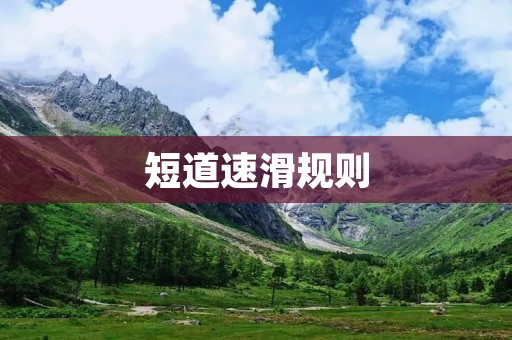 短道速滑规则:技巧与战术的完美融合 短道速滑规则:技巧与战术的完美融合