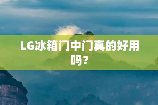 LG冰箱门中门真的好用吗？