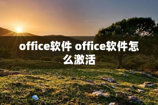 office软件 office软件怎么激活