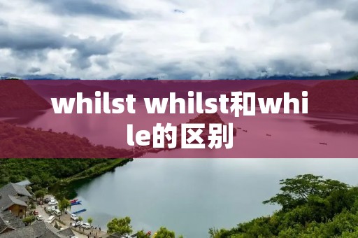 whilst whilst和while的区别
