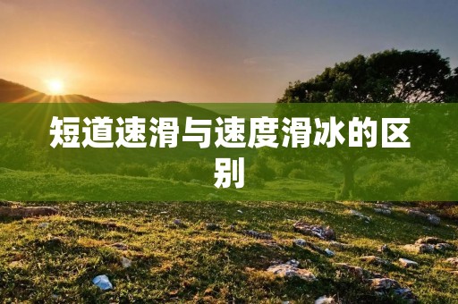 短道速滑与速度滑冰的区别