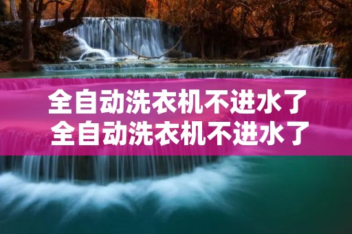 全自动洗衣机不进水了 全自动洗衣机不进水了怎么回事儿