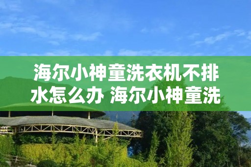 海尔小神童洗衣机不排水怎么办 海尔小神童洗衣机不排水怎么办图片