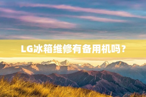 LG冰箱维修有备用机吗? LG冰箱维修有备用机吗?