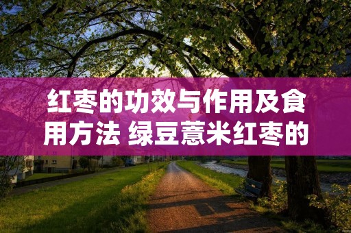 红枣的功效与作用及食用方法 绿豆薏米红枣的功效与作用及食用方法 红枣的功效与作用及食用方法 绿豆薏米红枣的功效与作用及食用方法