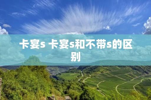 卡宴s 卡宴s和不带s的区别 卡宴s 卡宴s和不带s的区别