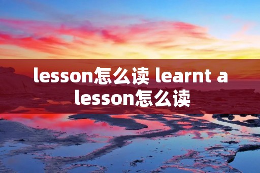 lesson怎么读 learnt a lesson怎么读