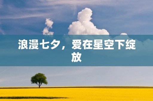 浪漫七夕,爱在星空下绽放