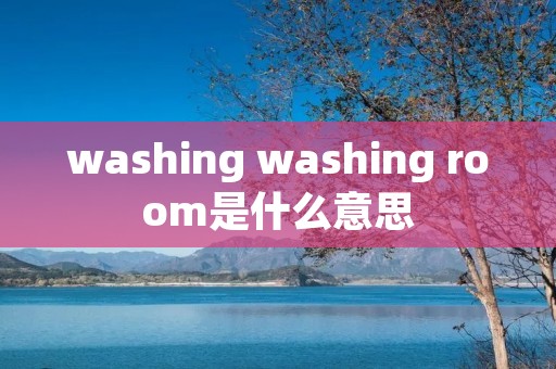 washing washing room是什么意思